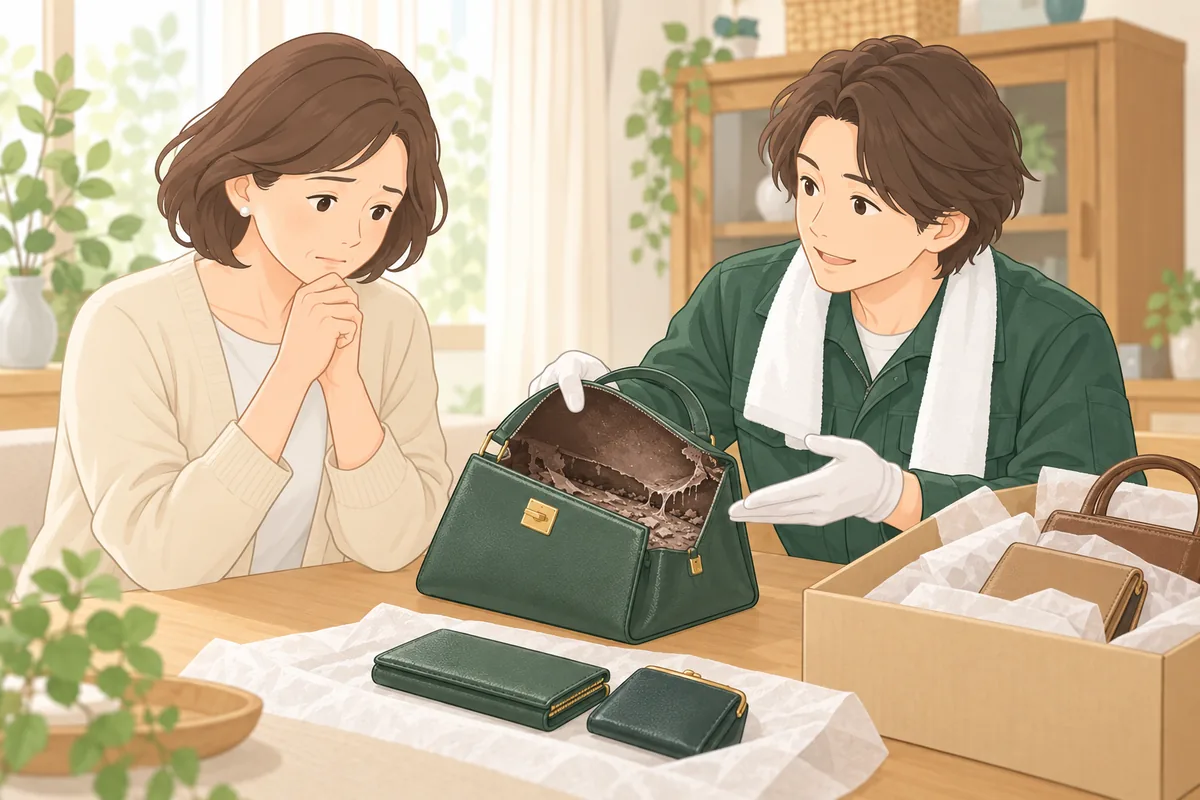 値段がつかなかった品の例と、業者がご遺族にどう伝えるか のイラスト