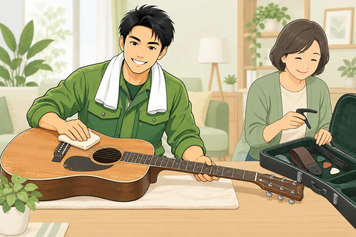 捨てる前の準備 付属品を探し、磨きすぎない のイラスト
