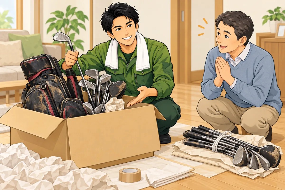 売れなかったゴルフ用品の処分方法と費用の目安 のイラスト