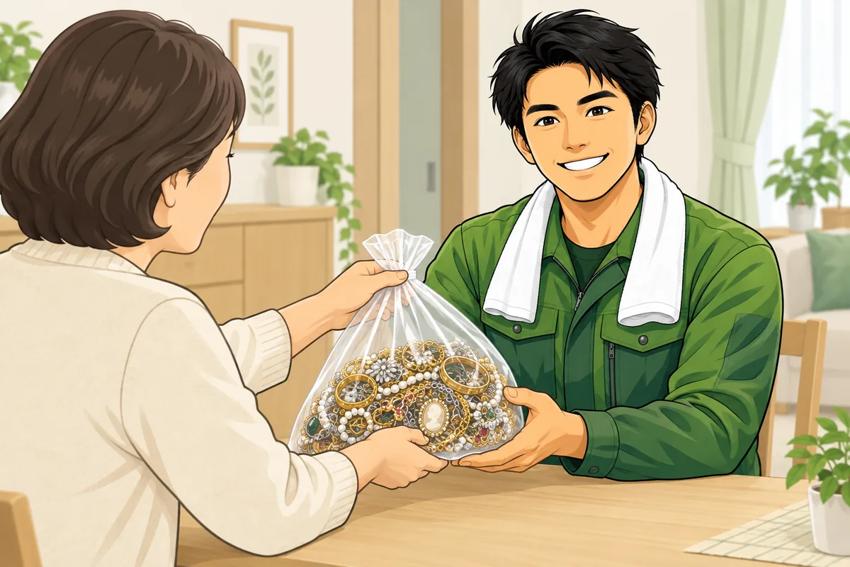 自分で選別せず「袋ごと」査定に出す方がよい理由 のイラスト