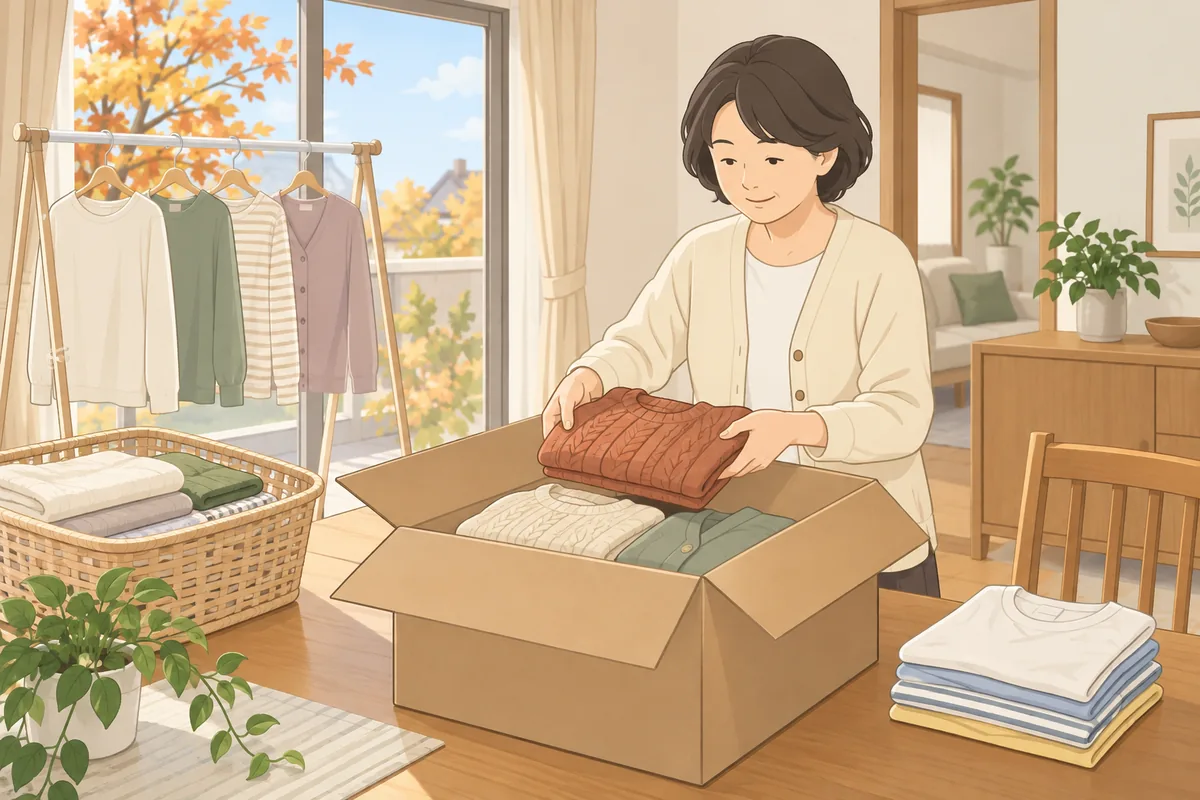 寄付・リユースに出せる条件は？ 「洗濯済み」「季節」がカギ のイラスト