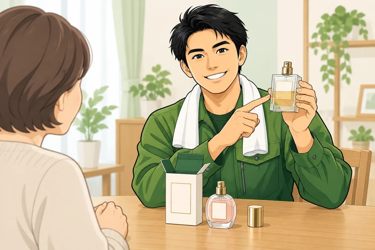 香水 使いかけでも査定に出せる？確認するのは残量・箱・ブランド のイラスト