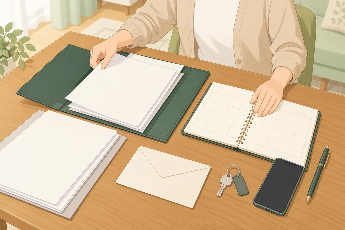 連絡前にそろえておくと話が早く進む情報 のイラスト