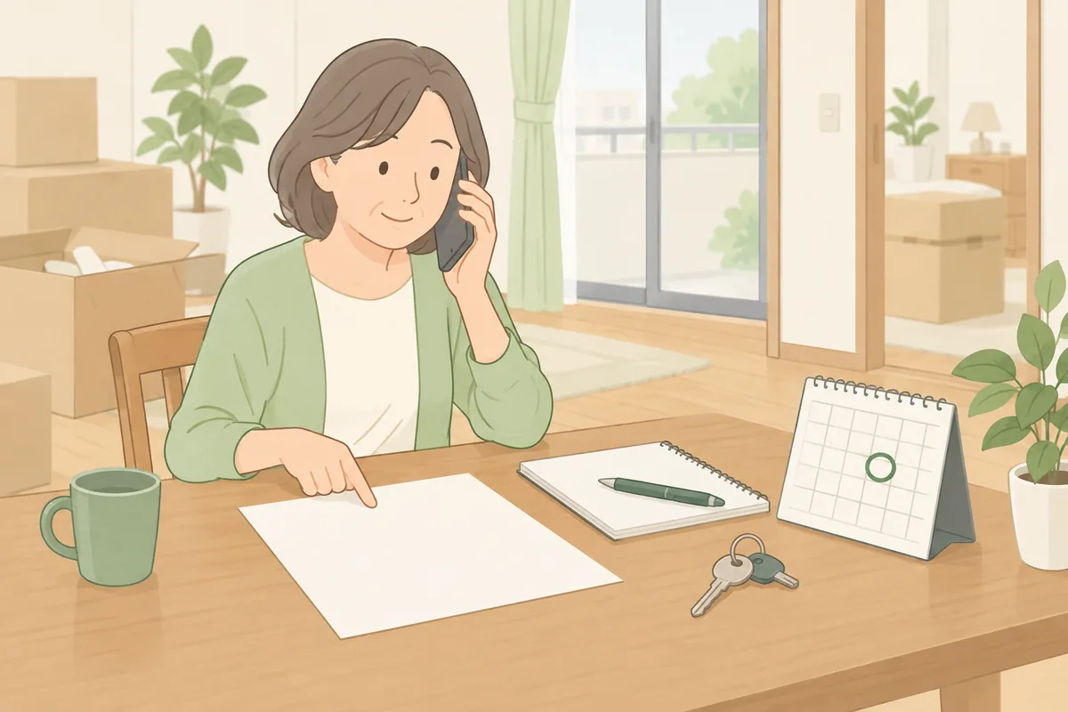 大家・管理会社への連絡はいつ・何を伝える？ のイラスト
