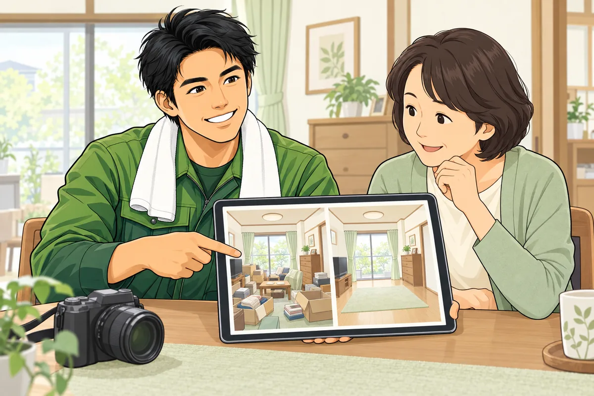 遺品整理のイラスト