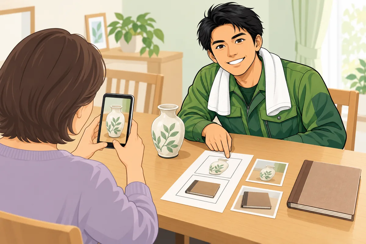 残すものリストの作り方 写真とセットで送ると誤処分が減る のイラスト