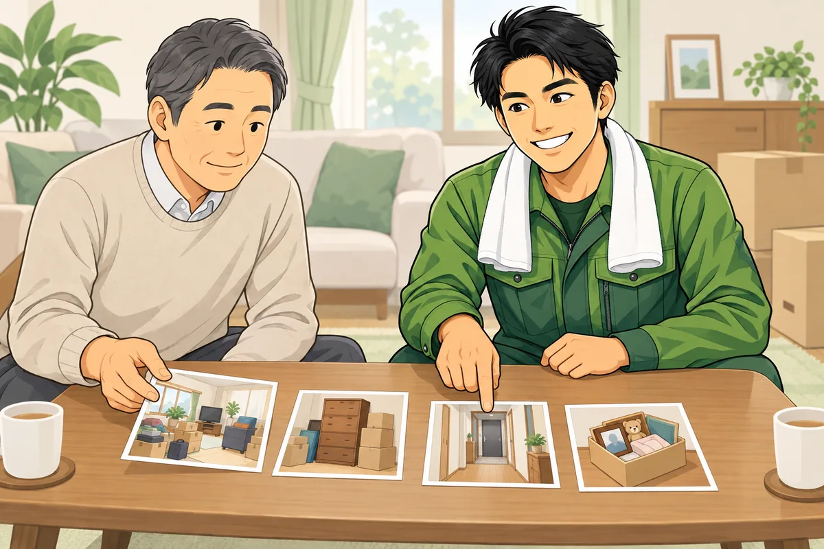 見積もりがぶれない準備 事前に伝える4つの情報 のイラスト