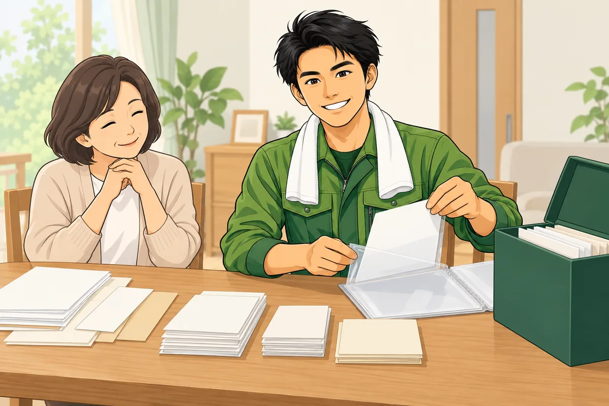 「捨てる前に逃がす」仕分けの段取り3ステップ のイラスト
