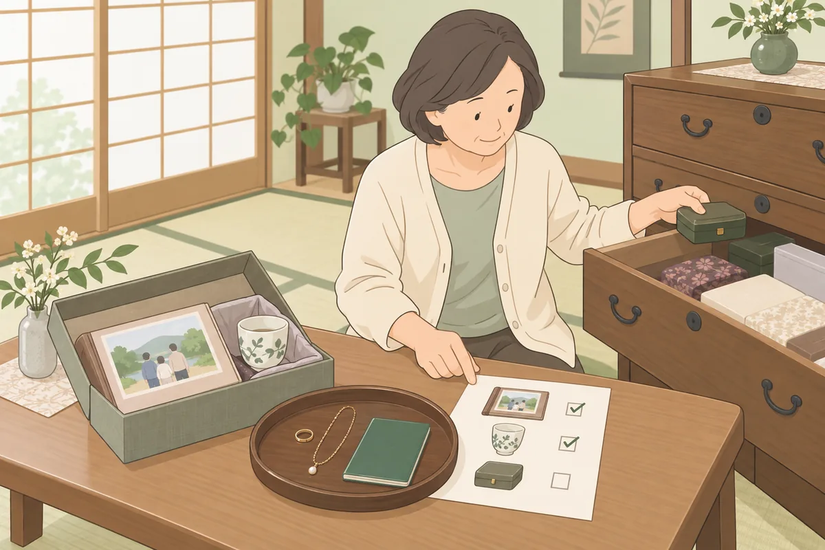 1〜2：貴重品の事前捜索と「残す物リスト」の作り方 のイラスト