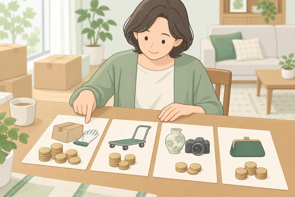 「全部でいくら？」に答えるには4つの数字を分けて読む のイラスト