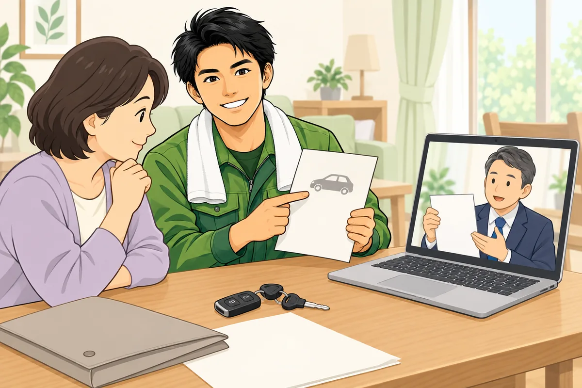 名義変更・相続の手続きは「陸運局・専門業者に確認」が安全 のイラスト