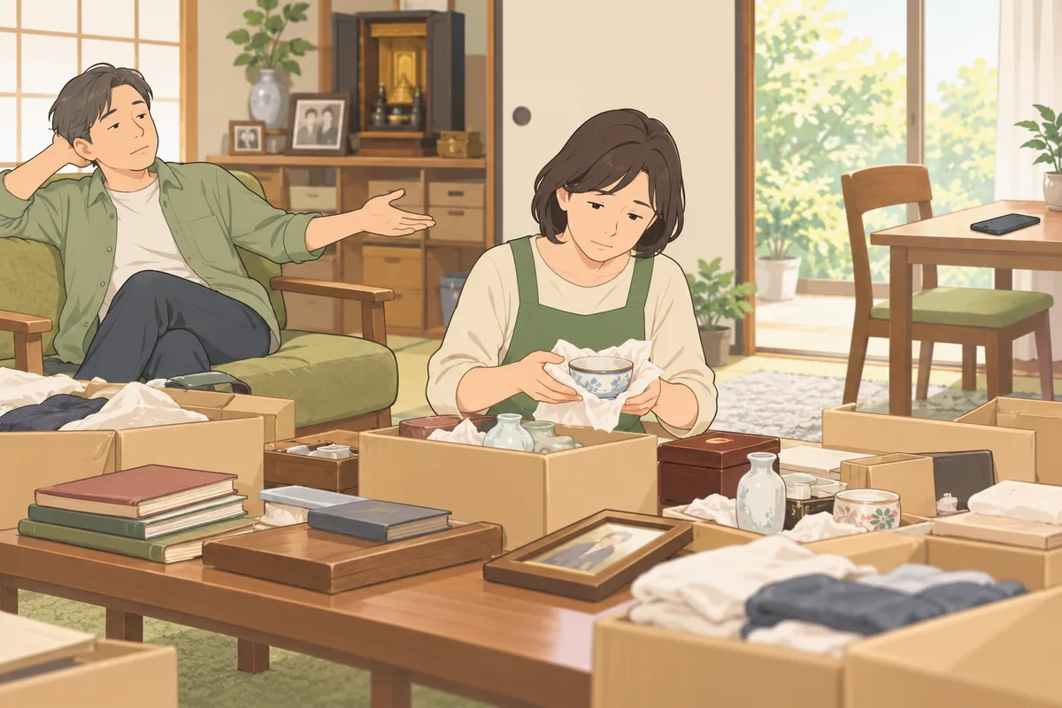 「丸投げ」と「音信不通」は別物 遺品整理で取るべき手が違う のイラスト