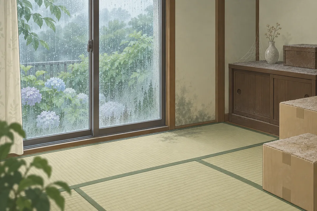 閉め切った家は「季節」と「期間」で状態が変わる のイラスト