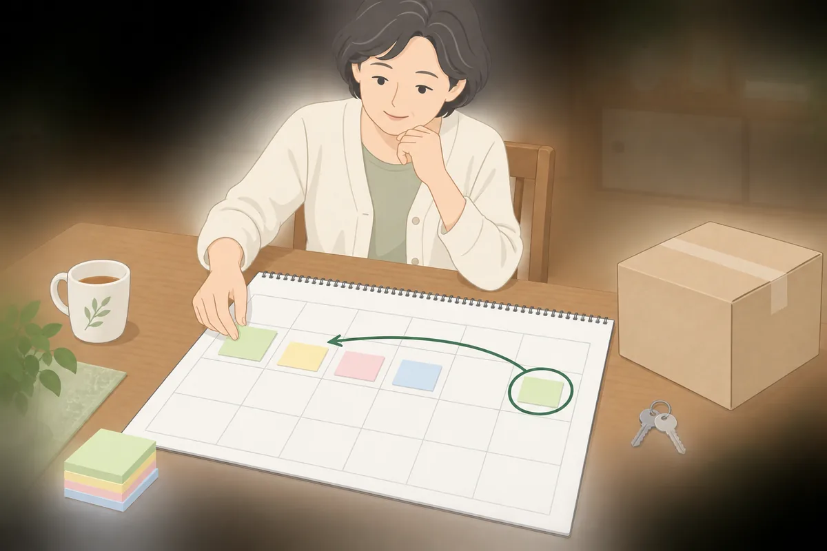 締め切りから逆算する現実的なスケジュールの立て方 のイラスト