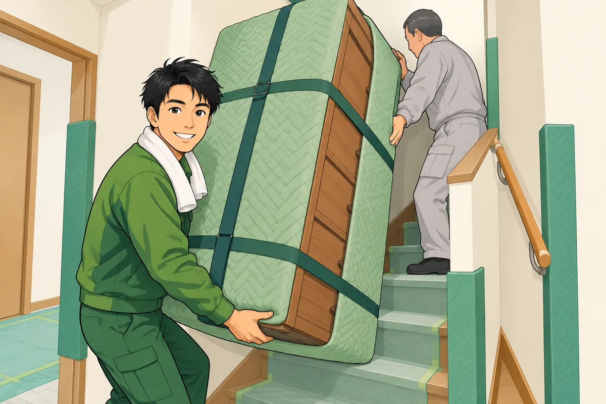 大物家具・家電の「搬出費」が見積もりを押し上げる仕組み のイラスト