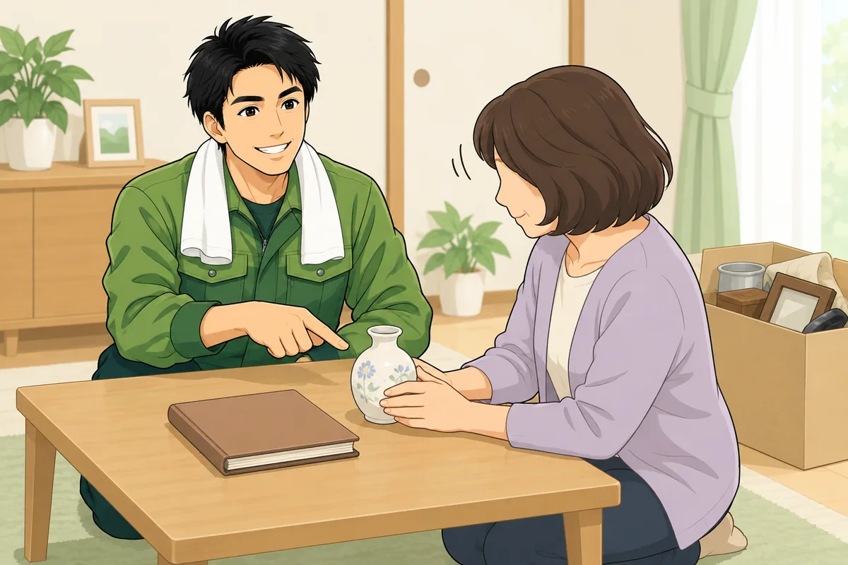 遺品整理のイラスト