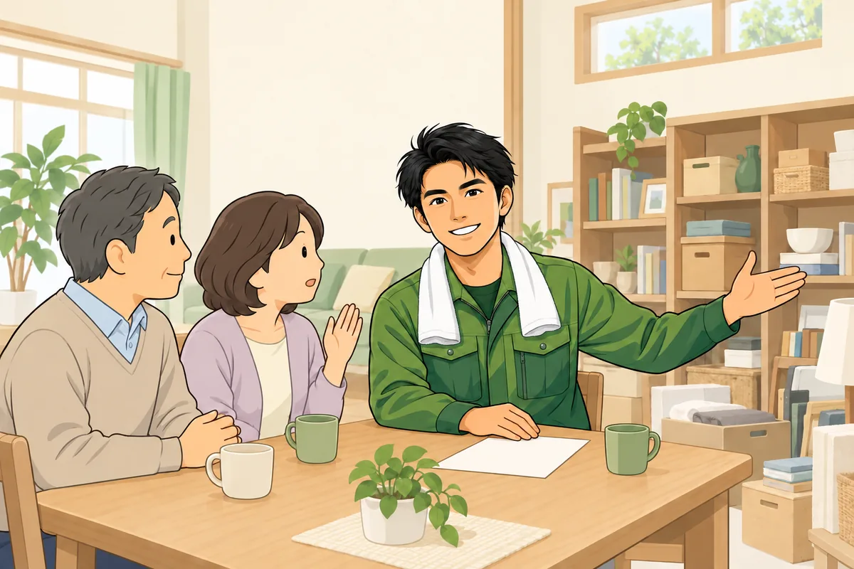 後悔しない業者の選び方と、最初の一歩 のイラスト