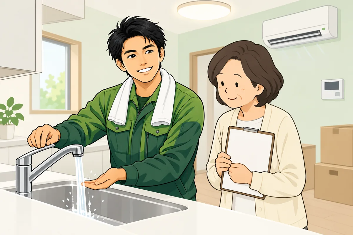 売却査定の前に止めると困る設備・現場のひとこと のイラスト