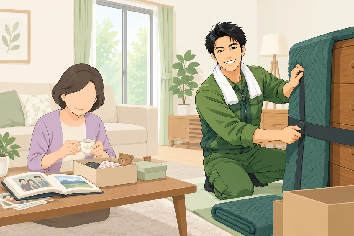 業者に頼む工程・自分でやる工程の切り分け のイラスト