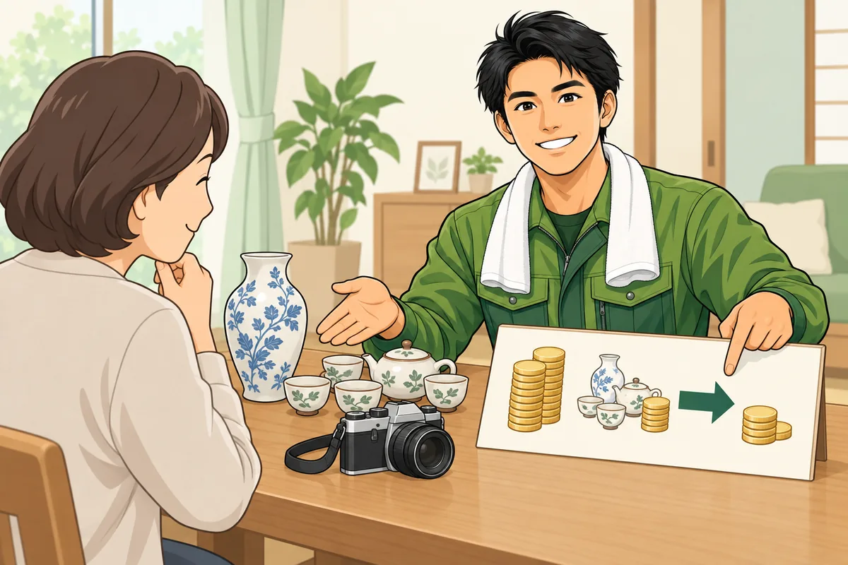 実家じまいにかかる費用の目安と、買取で相殺する考え方 のイラスト