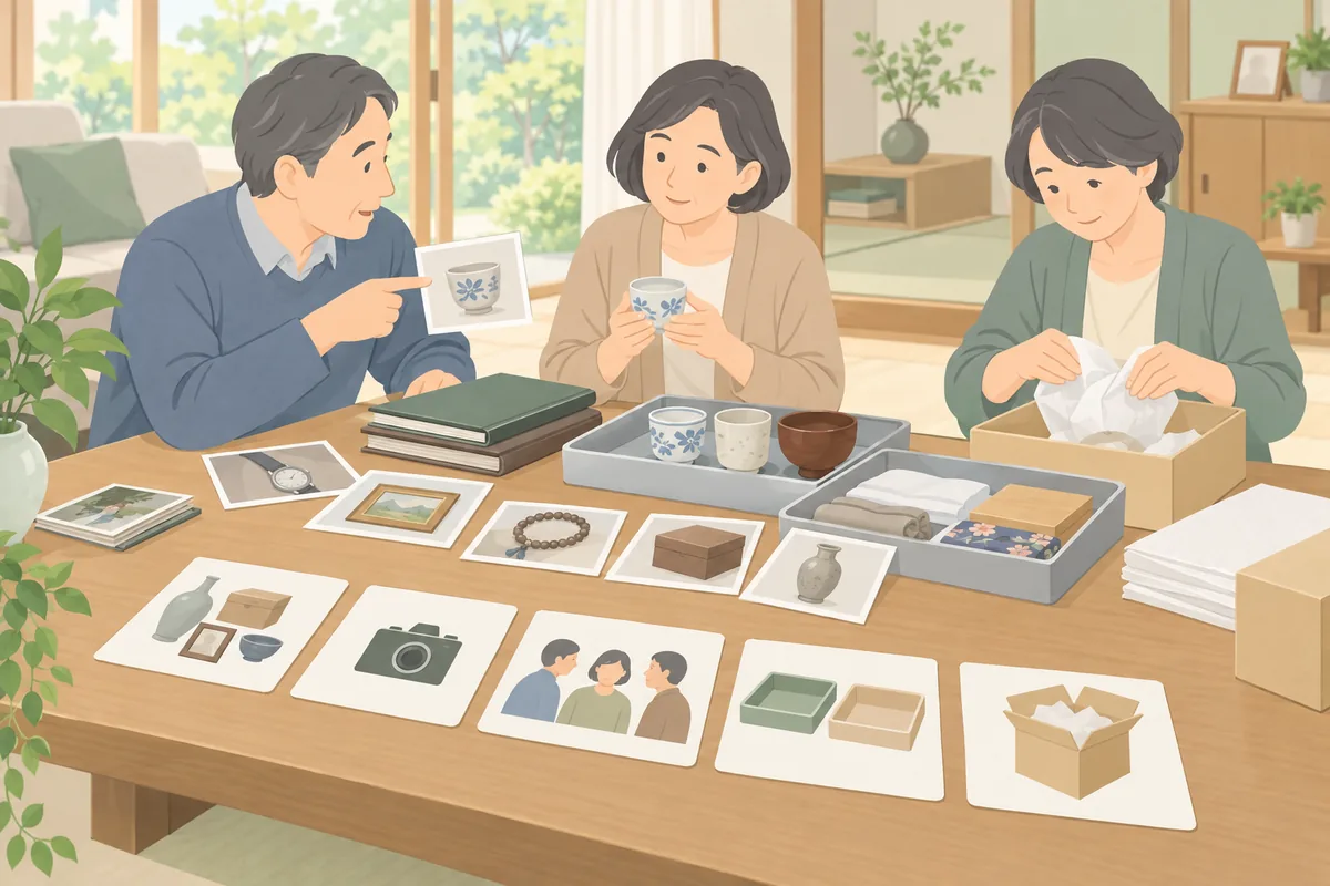 兄弟と揉めない形見分けの進め方 5ステップ のイラスト