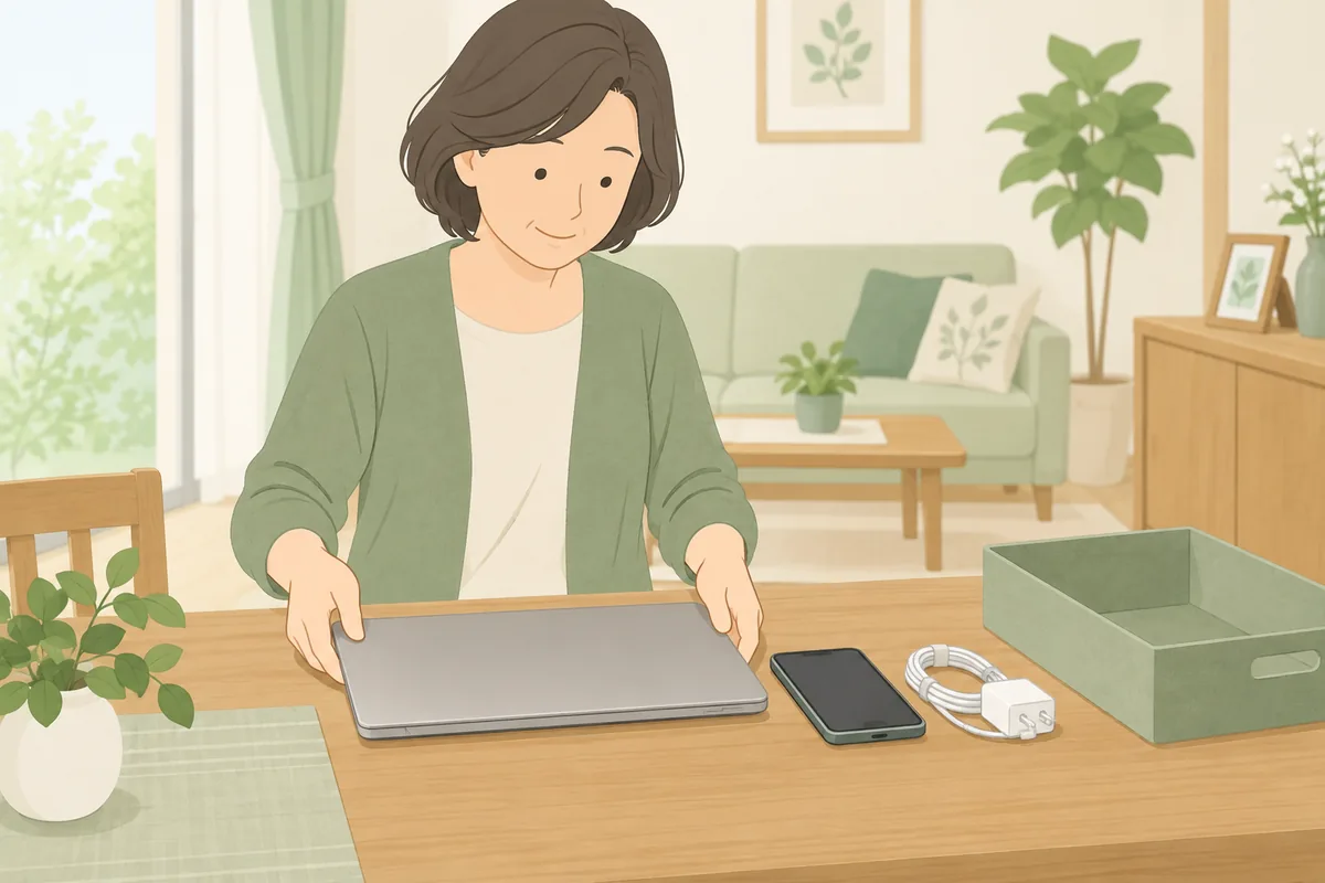 まず何をする？故人のパソコン・スマホが遺品に残ったときの最初の対応 のイラスト