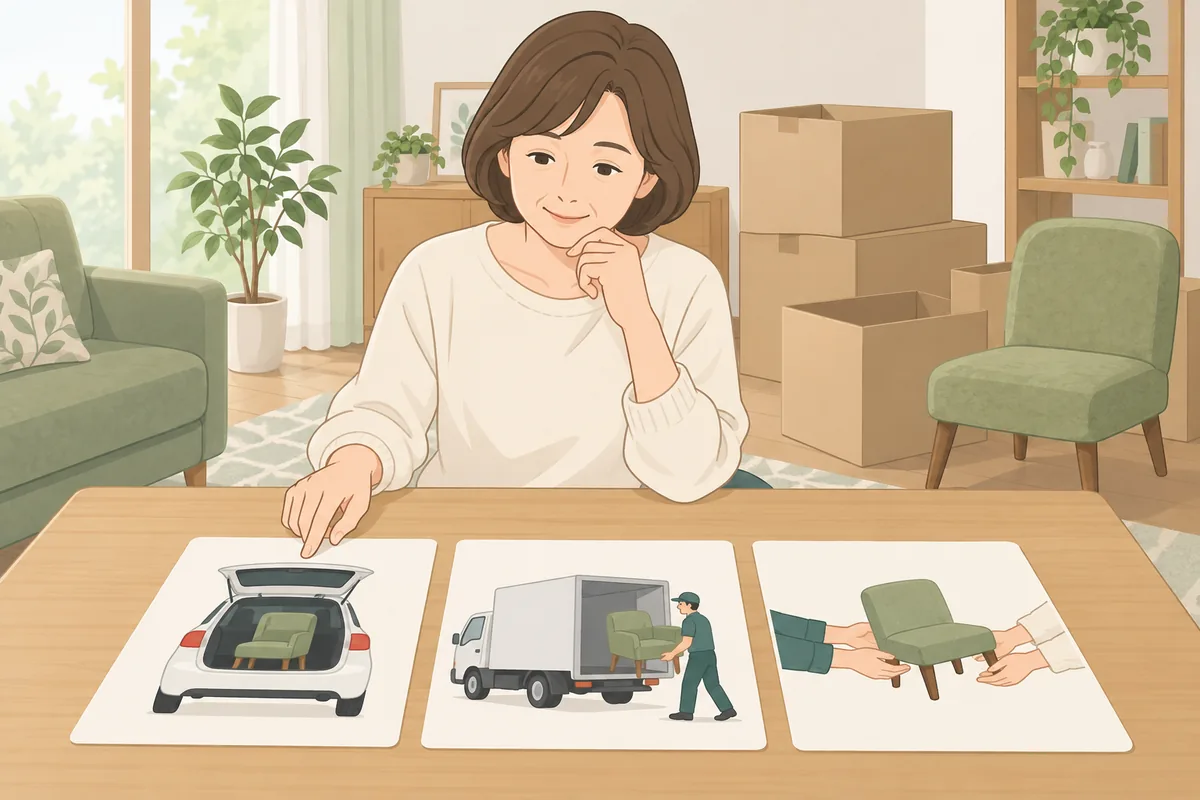 退去日に間に合わないときの3つの選択肢 のイラスト