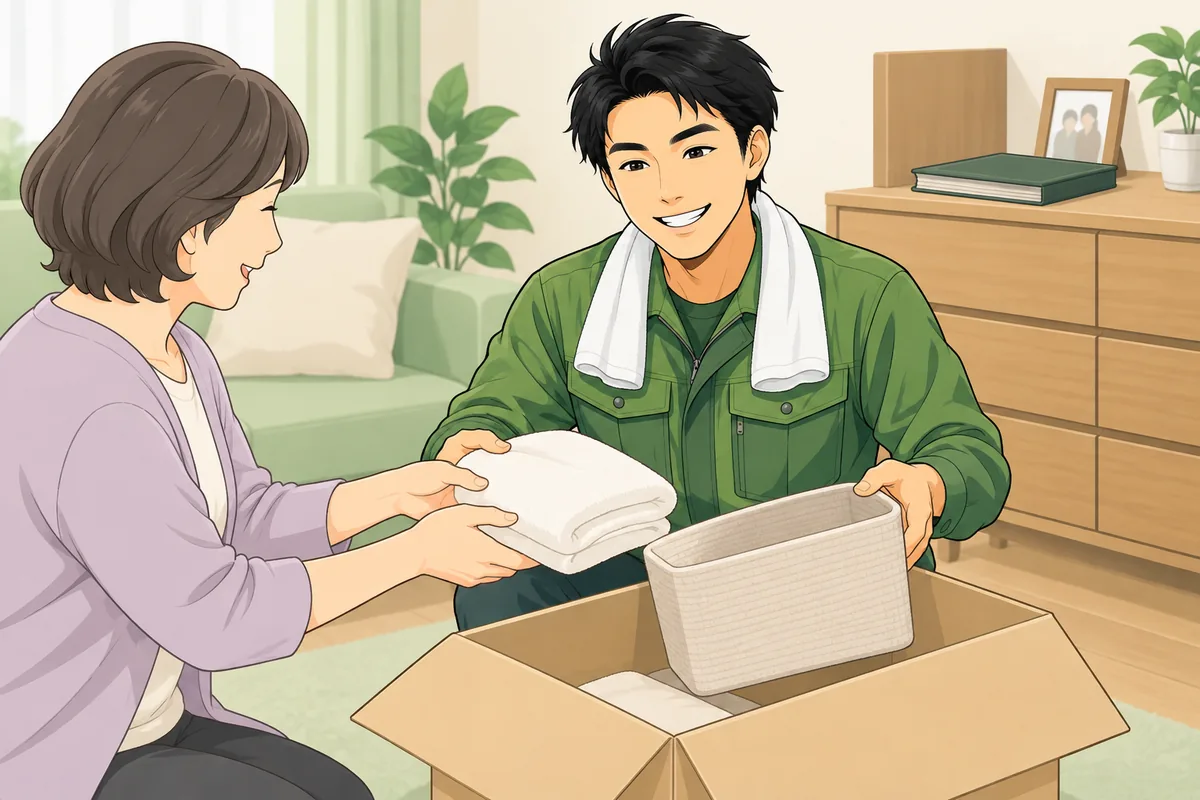 まず何から？存命中の実家片付けは「触っていい物」から始める のイラスト