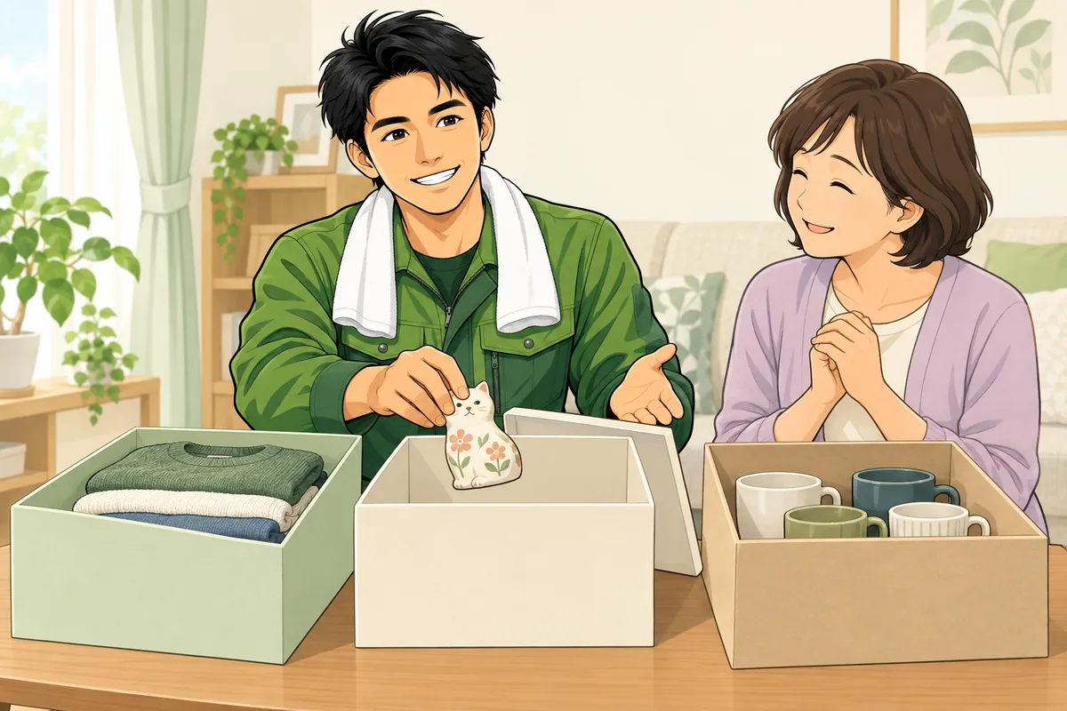 迷う物は「保留」に逃がす——三択仕分けのすすめ のイラスト