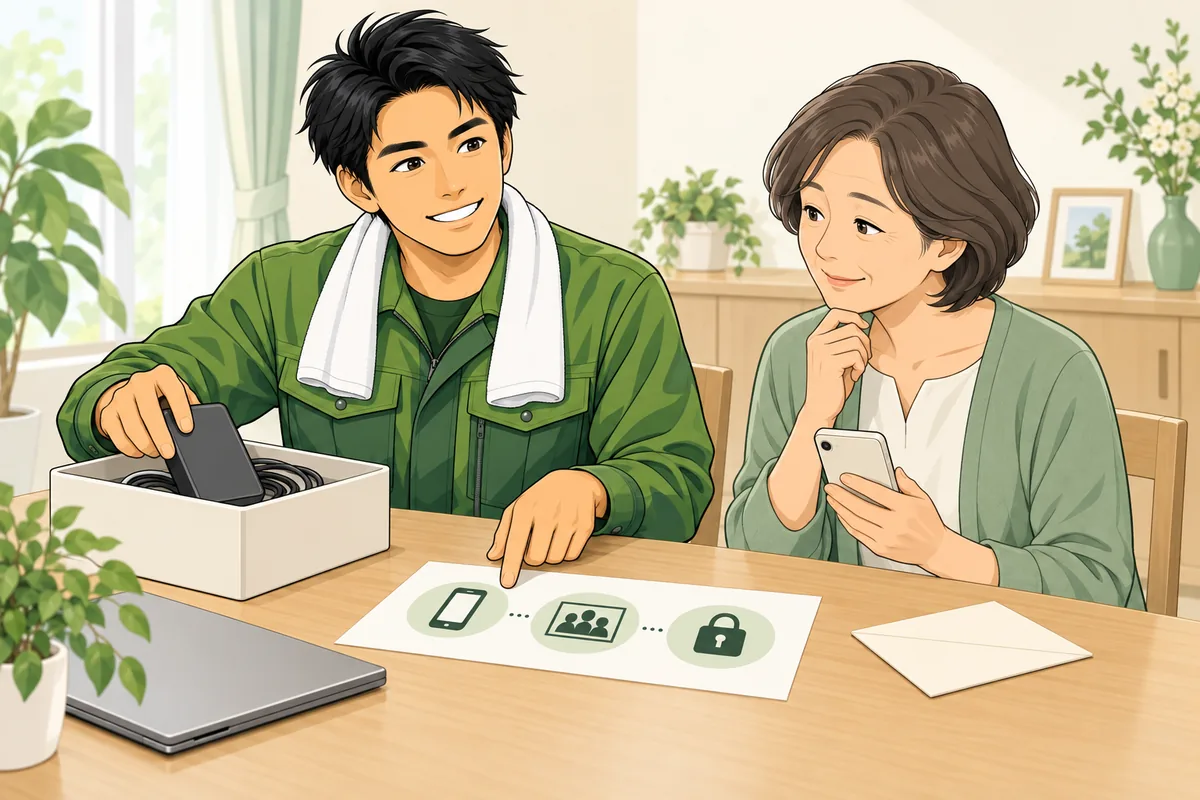 後悔しないための進め方と、業者の使いどころ のイラスト