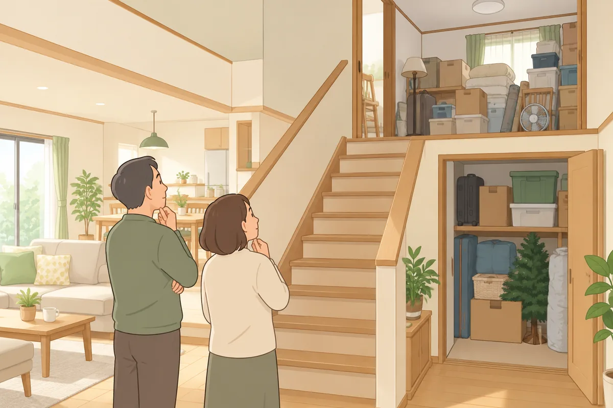 なぜ二階と物置だけが残るのか（あなたの家だけではありません） のイラスト
