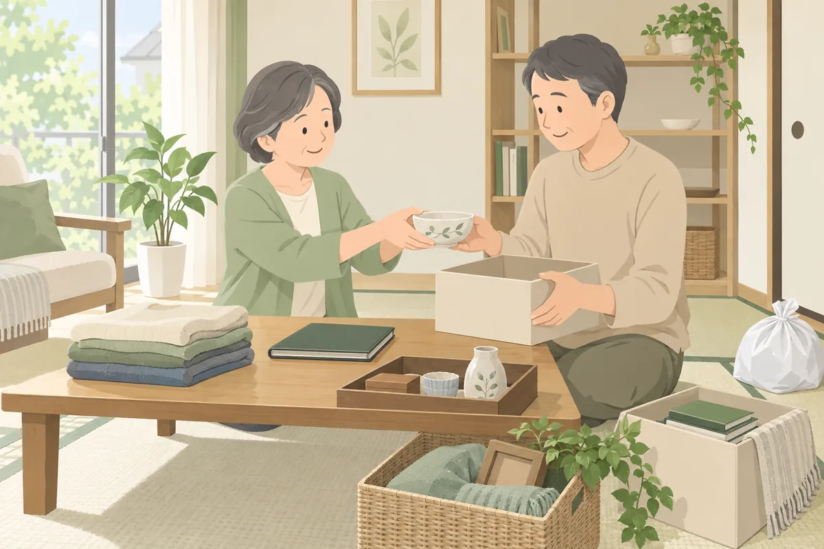 生前整理の費用相場が遺品整理より抑えやすい3つの理由 のイラスト