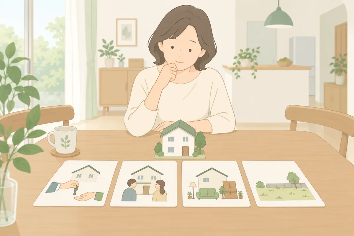 持ち家を子供がいらないなら、まず「4つの選択肢」を並べるだけでいい のイラスト