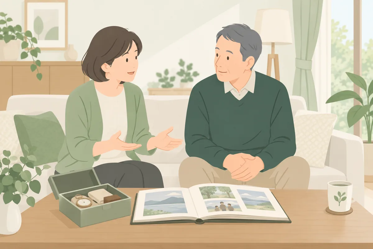 生前整理を家族に切り出すときの「最初の一言」 のイラスト