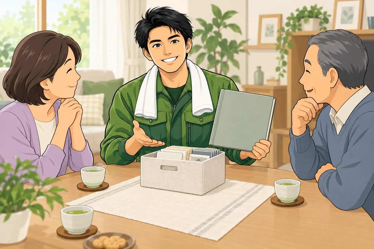 家族に切り出すタイミングと、伝え方の工夫 のイラスト