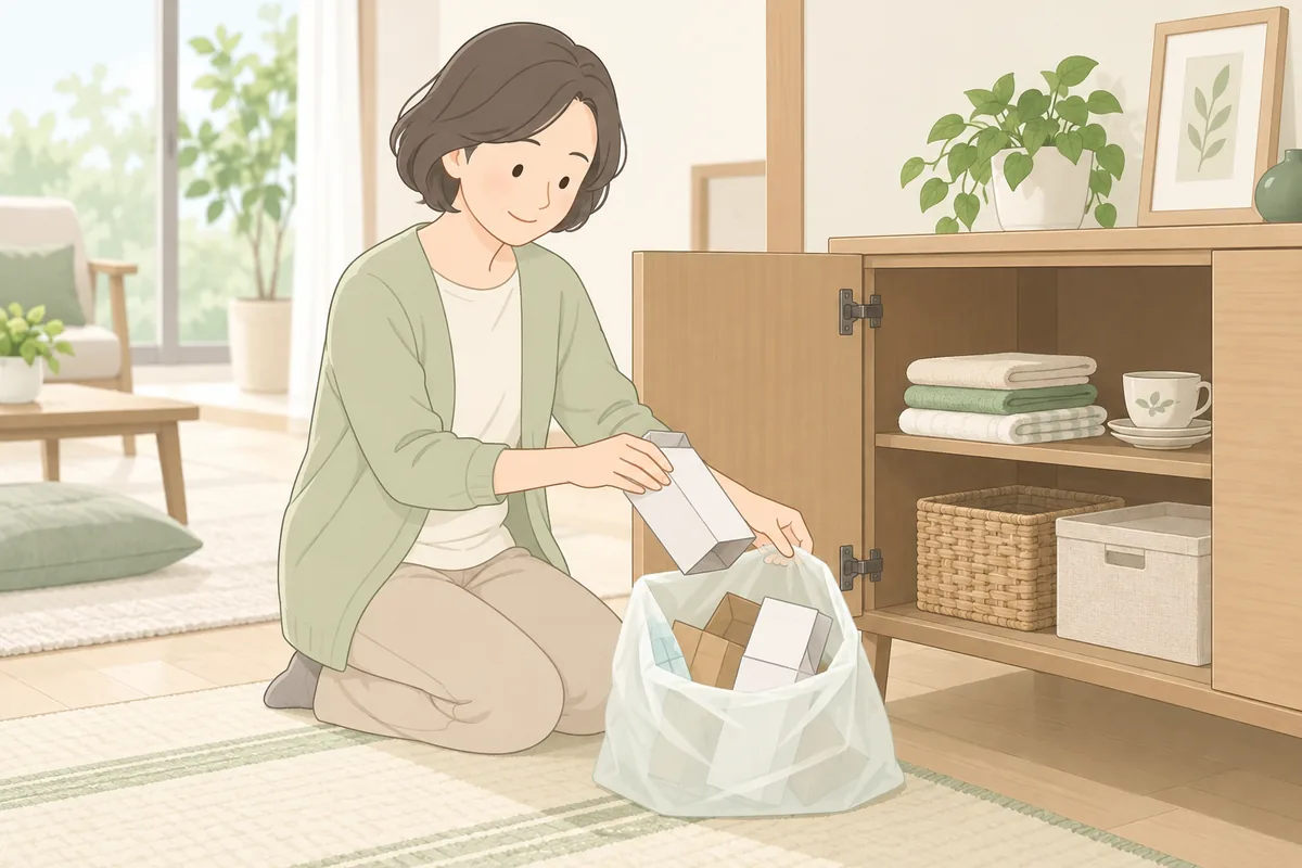 物を減らす順番 「まず捨てる」から始めると止まらない のイラスト