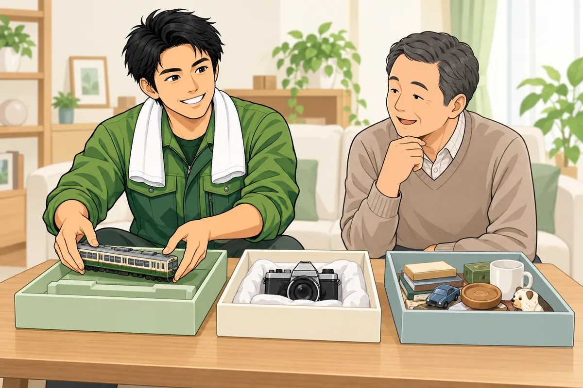 趣味のコレクションの手放し方は「3つに仕分ける」が答え のイラスト