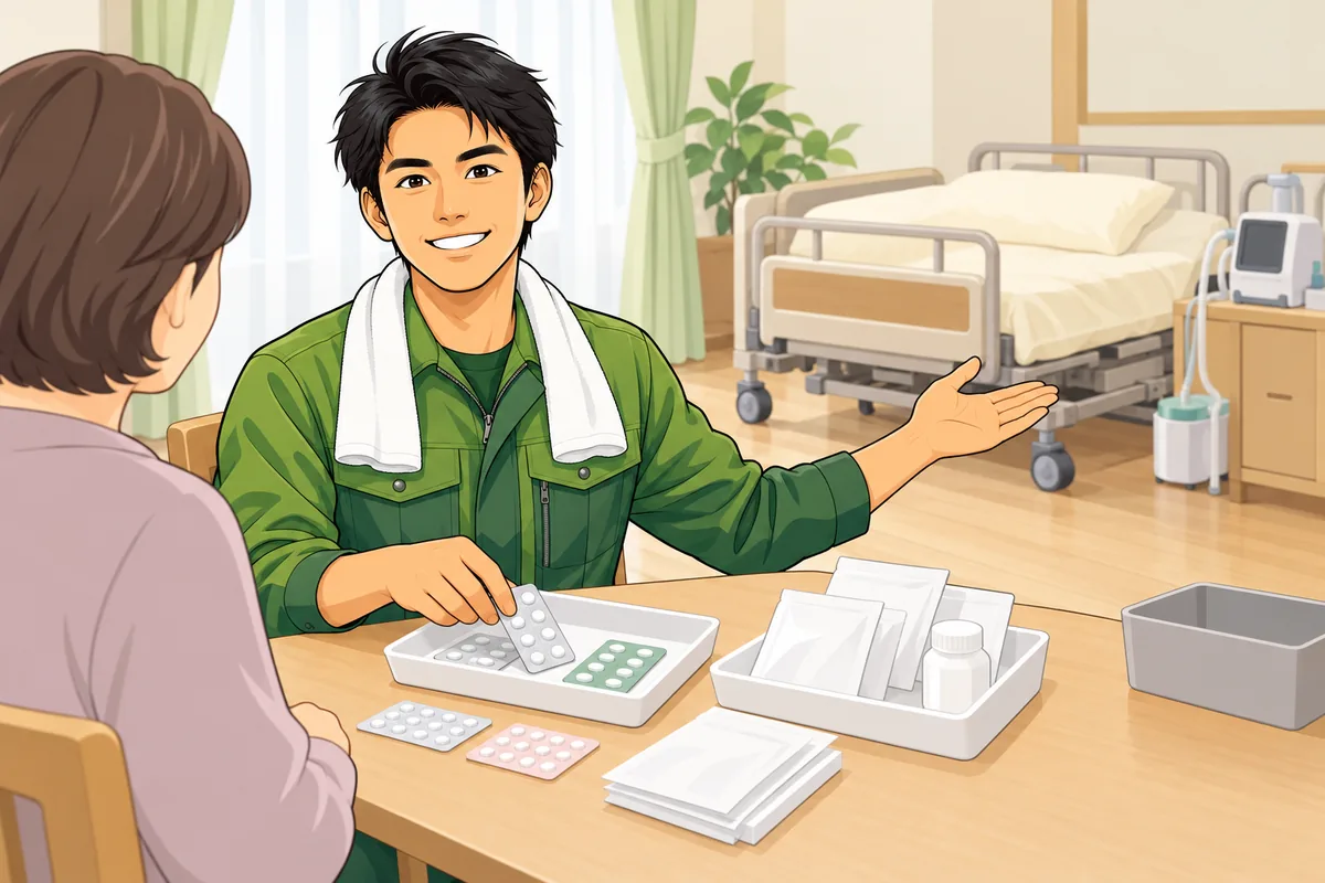 残った薬・レンタルの介護ベッド・医療機器はどうする のイラスト