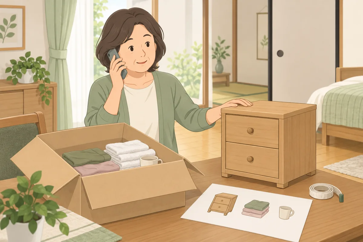 介護施設への搬入は「事前確認」でつまずきを防げます のイラスト