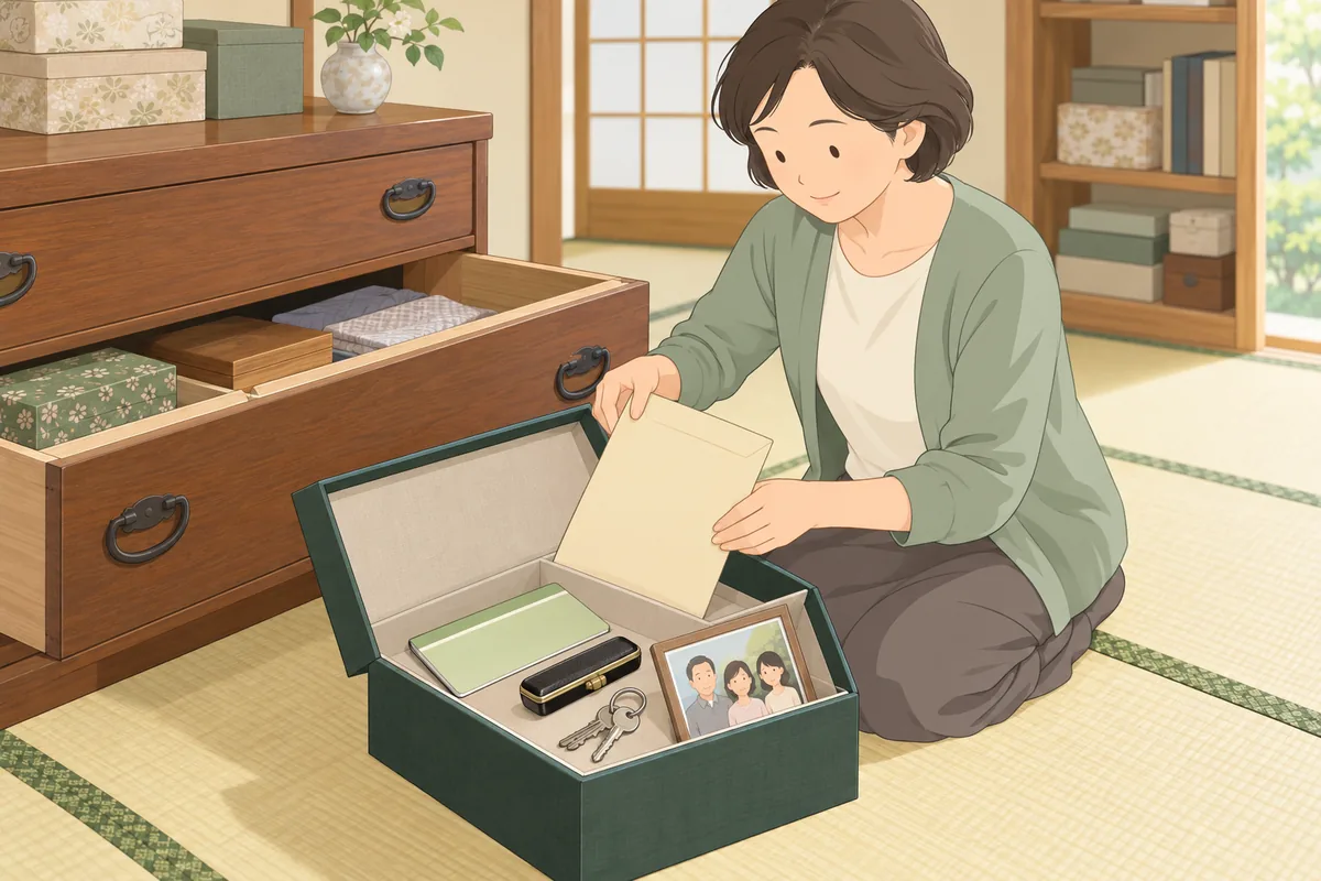 遺品整理はいつから始める? 登記を待たず「先に確保する物」から のイラスト